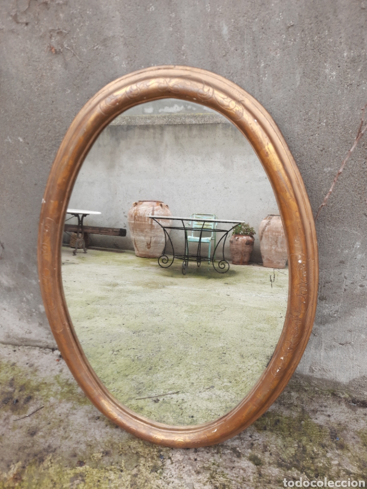Antig&uuml;edades: Espejo madera yeso y pan de oro - Foto 1
