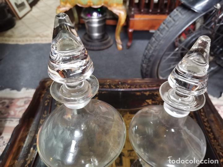 Antig&uuml;edades: PAREJA DE LICORERAS EN CRYSTAL - Foto 4