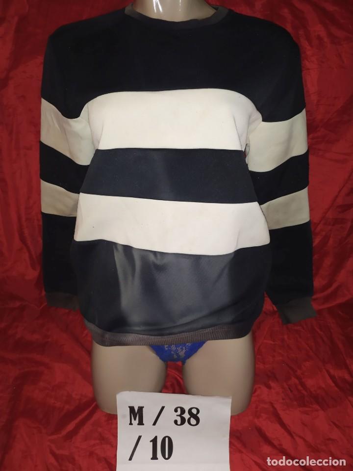 Antig&uuml;edades: Sudadera blanca negra Talla M - Foto 1
