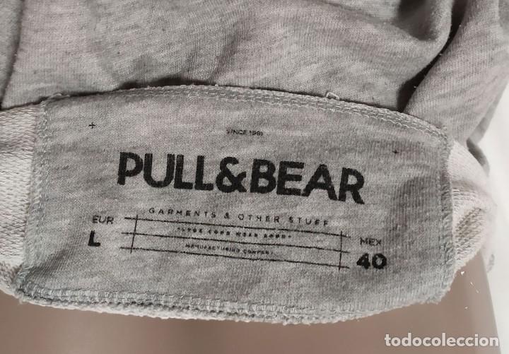 Antig&uuml;edades: Sudadera gris new brooklyin welcome rap pull bear Talla L - Foto 3