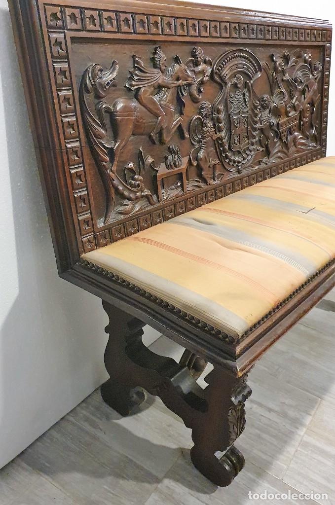 Antig&uuml;edades: ESCA&Ntilde;O DE NOGAL MACIZO ESTILO ESPA&Ntilde;OL - Foto 7
