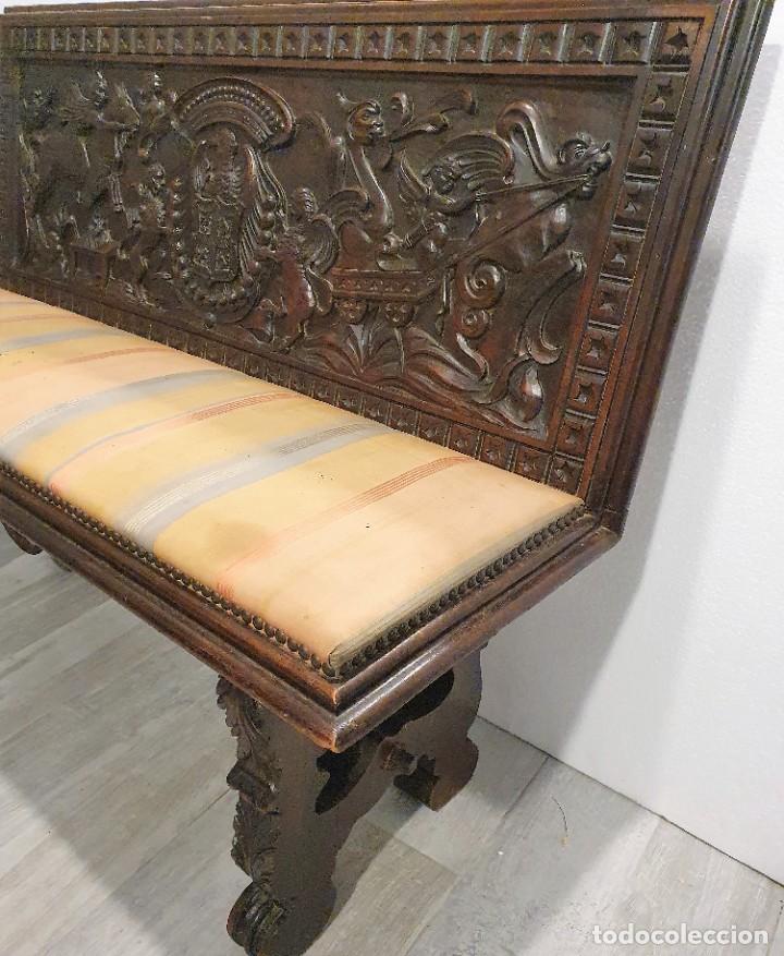 Antig&uuml;edades: ESCA&Ntilde;O DE NOGAL MACIZO ESTILO ESPA&Ntilde;OL - Foto 8