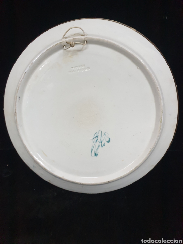 Antig&uuml;edades: Gran plato porcelana - Foto 3