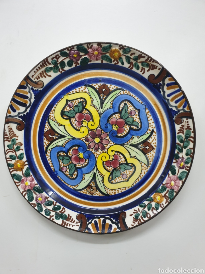 Antig&uuml;edades: Gran plato porcelana - Foto 1