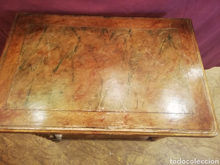 Antig&uuml;edades: MESA ESTUCADA DE 2 ALTURAS CON RUEDAS - Foto 2