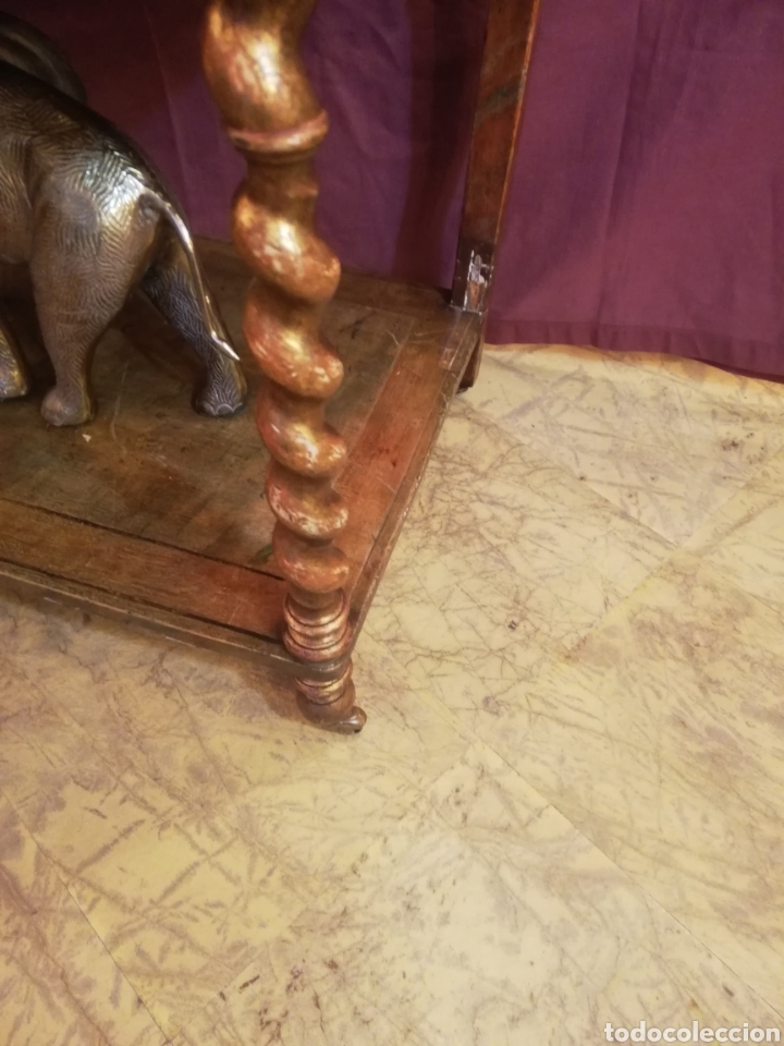 Antig&uuml;edades: MESA ESTUCADA DE 2 ALTURAS CON RUEDAS - Foto 3