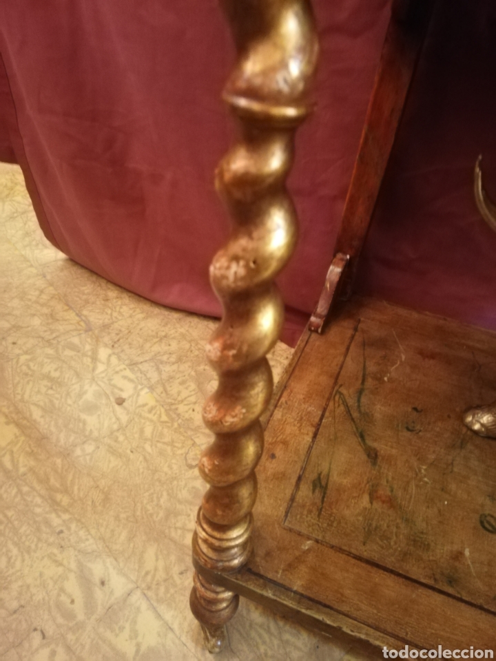Antig&uuml;edades: MESA ESTUCADA DE 2 ALTURAS CON RUEDAS - Foto 5