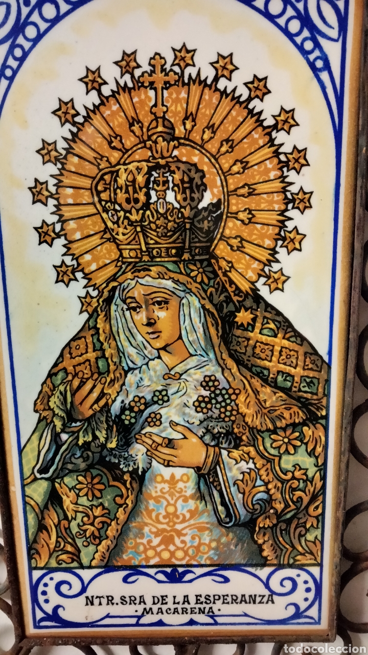 Antig&uuml;edades: HERRAJE CON AZULEJO DE LA MACARENA - Foto 2