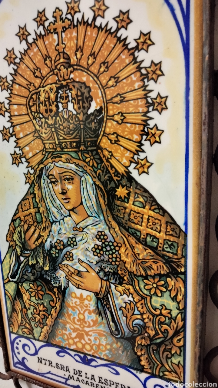 Antig&uuml;edades: HERRAJE CON AZULEJO DE LA MACARENA - Foto 4