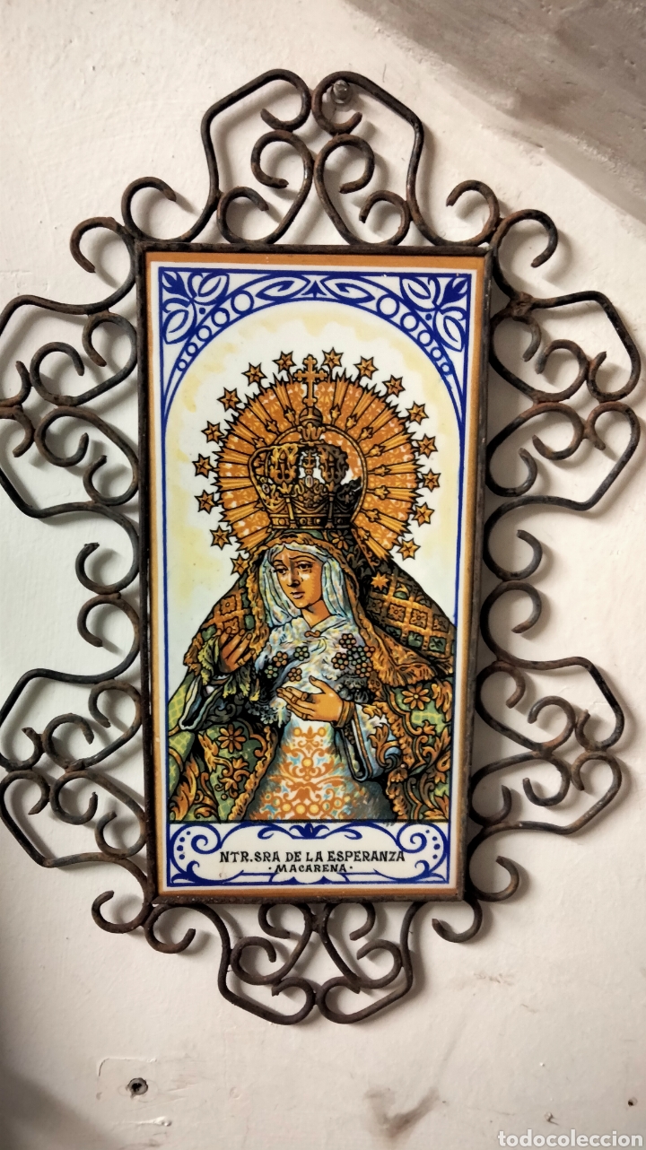 Antig&uuml;edades: HERRAJE CON AZULEJO DE LA MACARENA - Foto 5