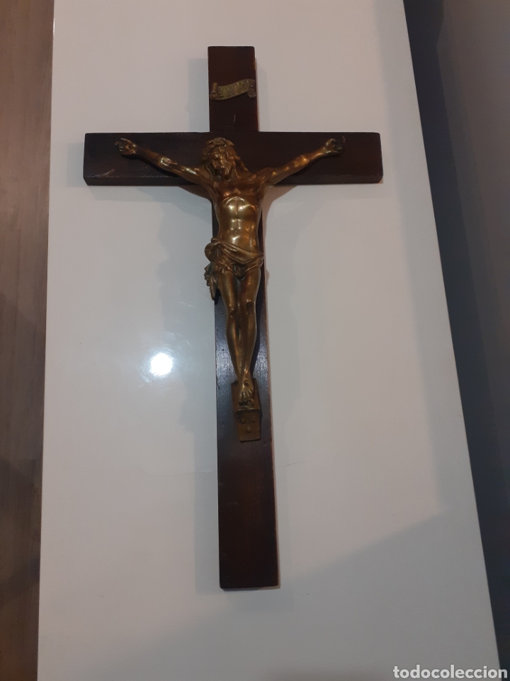 Antig&uuml;edades: CRUCIFIJO DE BRONCE. - Foto 1