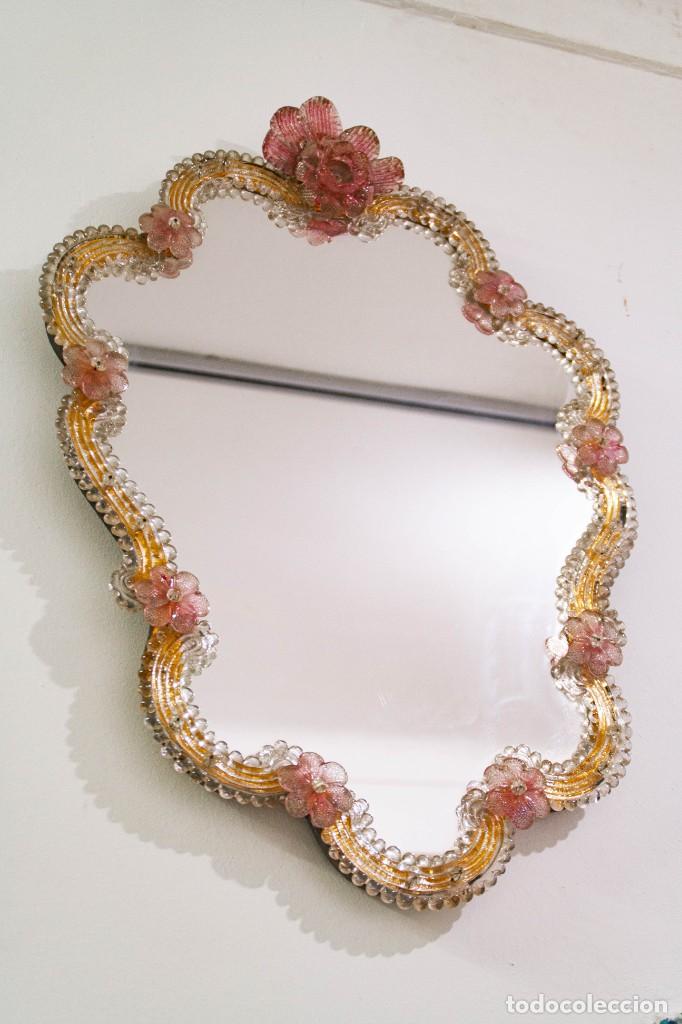 Antig&uuml;edades: Espejo Cristal de Murano - Foto 1