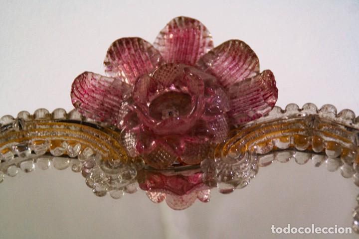 Antig&uuml;edades: Espejo Cristal de Murano - Foto 2