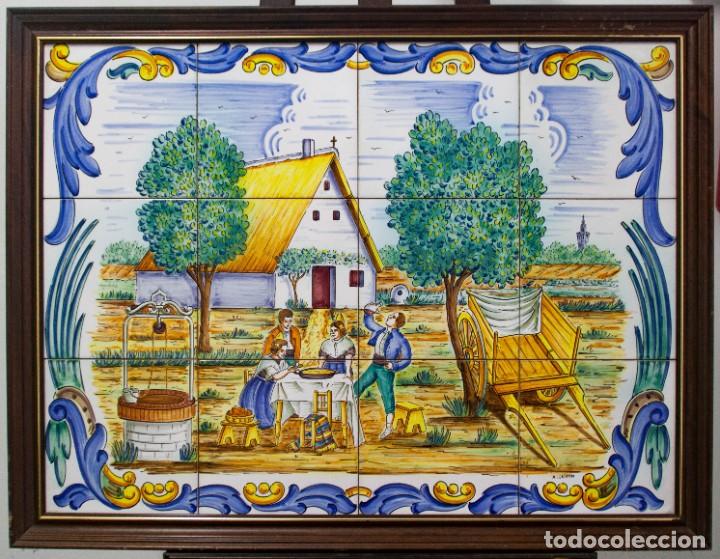 Antig&uuml;edades: Cuadro de porcelana pintada - Foto 1
