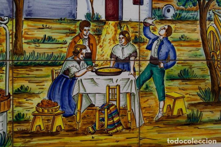 Antig&uuml;edades: Cuadro de porcelana pintada - Foto 2