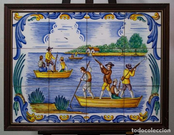 Antig&uuml;edades: Cuadro de porcelana pintada - Foto 1
