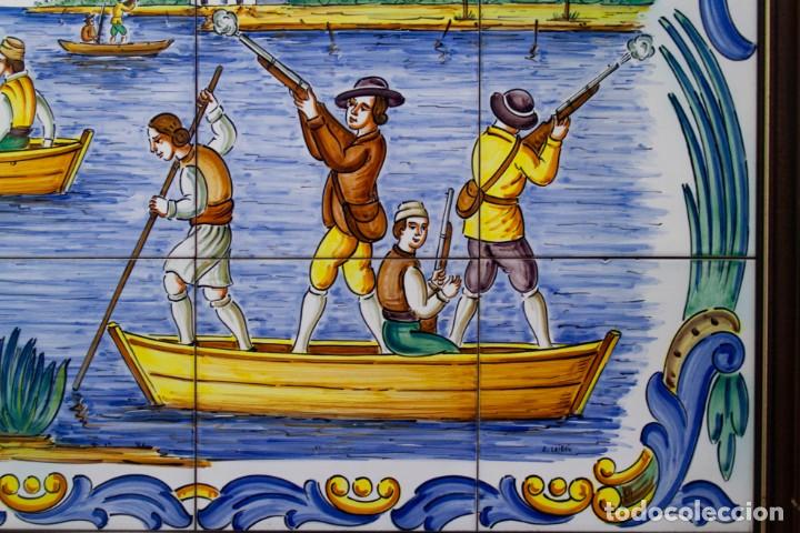 Antig&uuml;edades: Cuadro de porcelana pintada - Foto 2