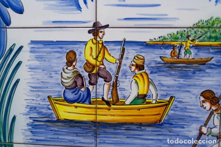 Antig&uuml;edades: Cuadro de porcelana pintada - Foto 3
