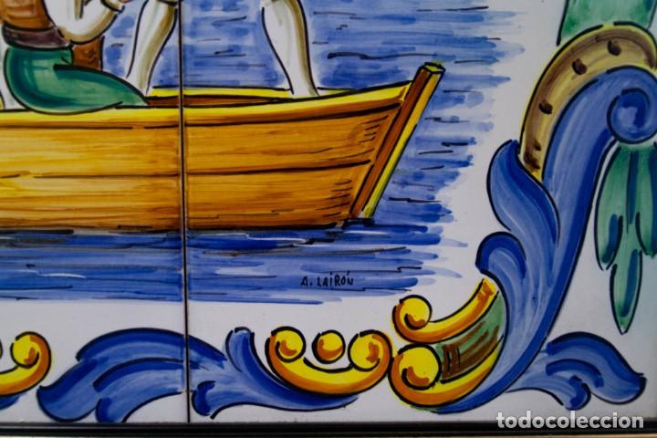 Antig&uuml;edades: Cuadro de porcelana pintada - Foto 4