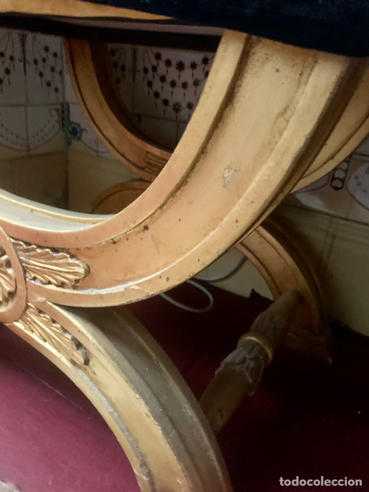 Antig&uuml;edades: Taburetes de pan de oro Versace - Foto 4