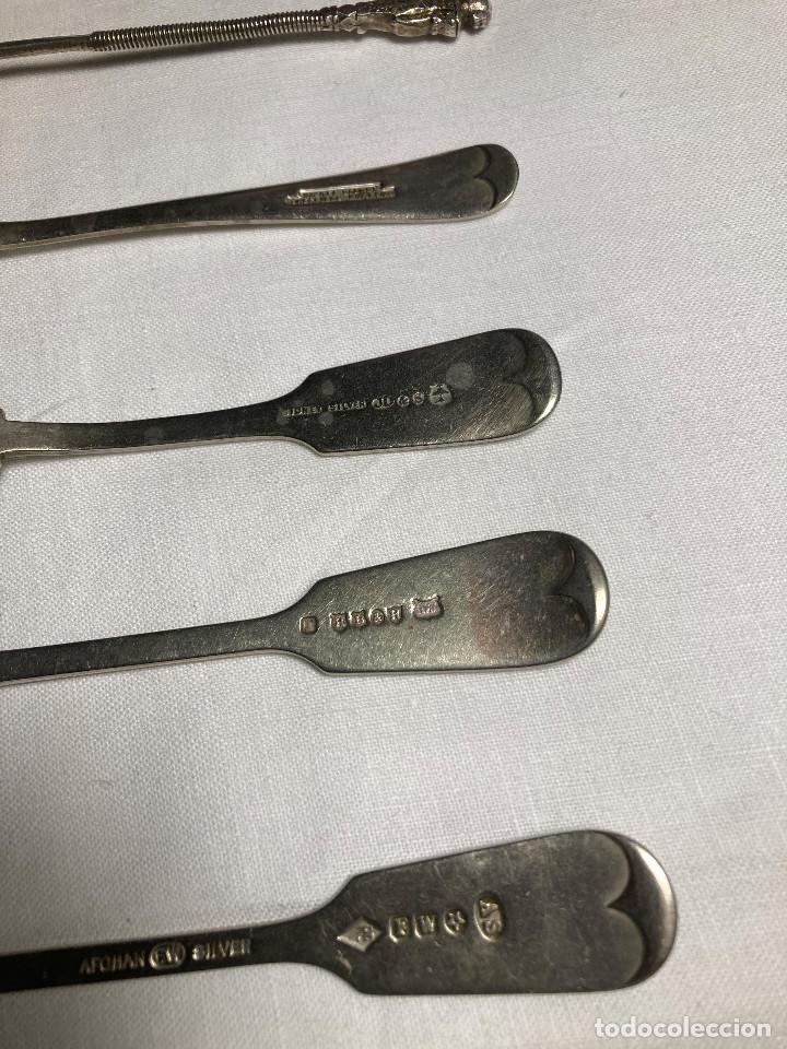 Antig&uuml;edades: 10 cucharas variadas ba&ntilde;adas en plata - Foto 5