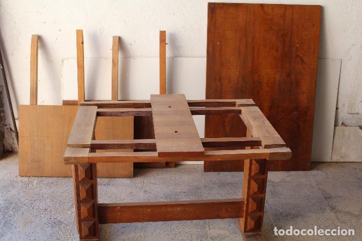 Antig&uuml;edades: mesa extensible de madera maciza - Foto 6