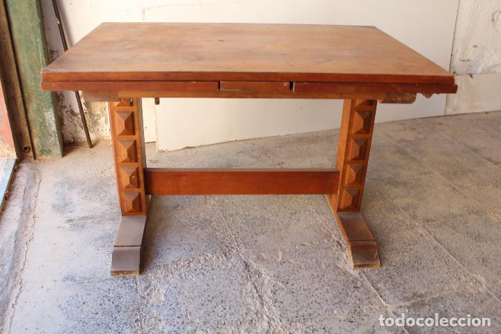 Antig&uuml;edades: mesa extensible de madera maciza - Foto 7