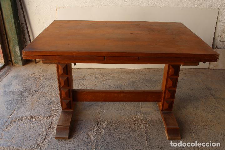 Antig&uuml;edades: mesa extensible de madera maciza - Foto 9