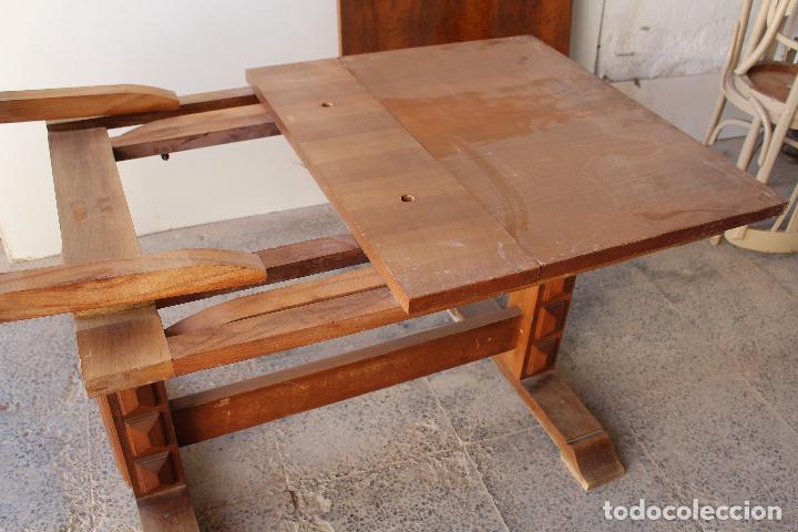 Antig&uuml;edades: mesa extensible de madera maciza - Foto 10