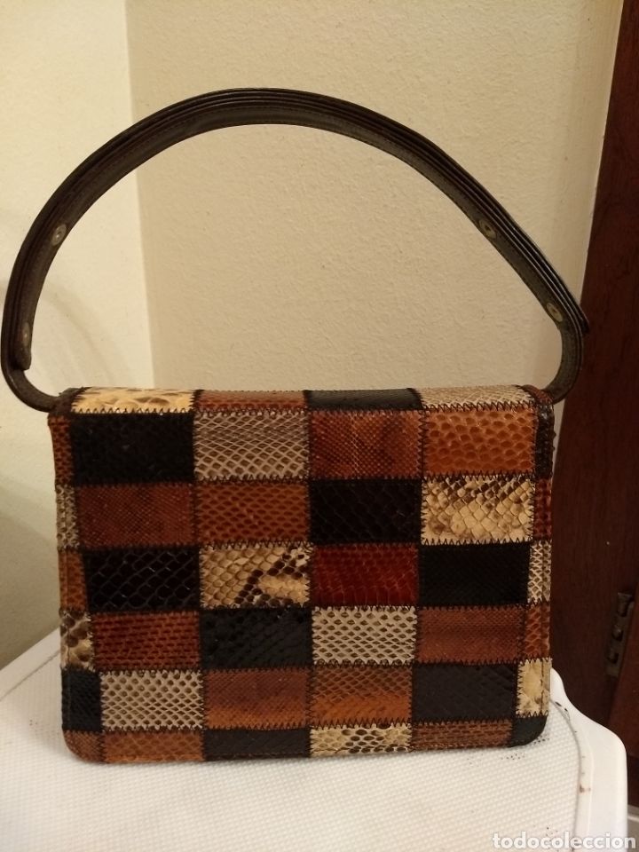 Antig&uuml;edades: Bolso multicolor tonos marrones - Foto 4