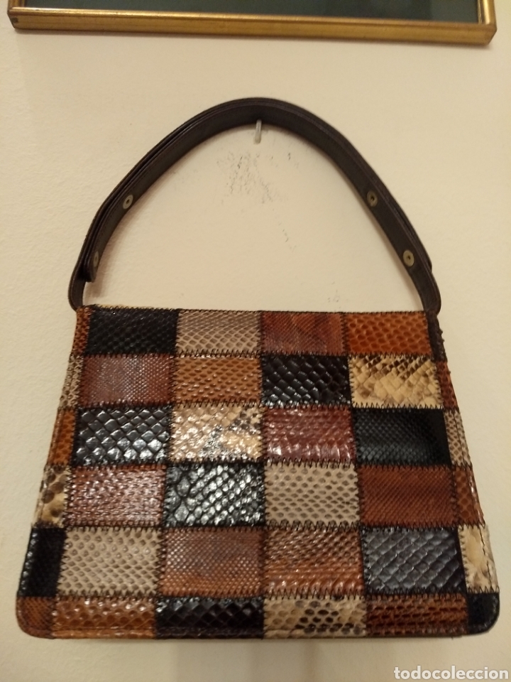 Antig&uuml;edades: Bolso multicolor tonos marrones - Foto 5