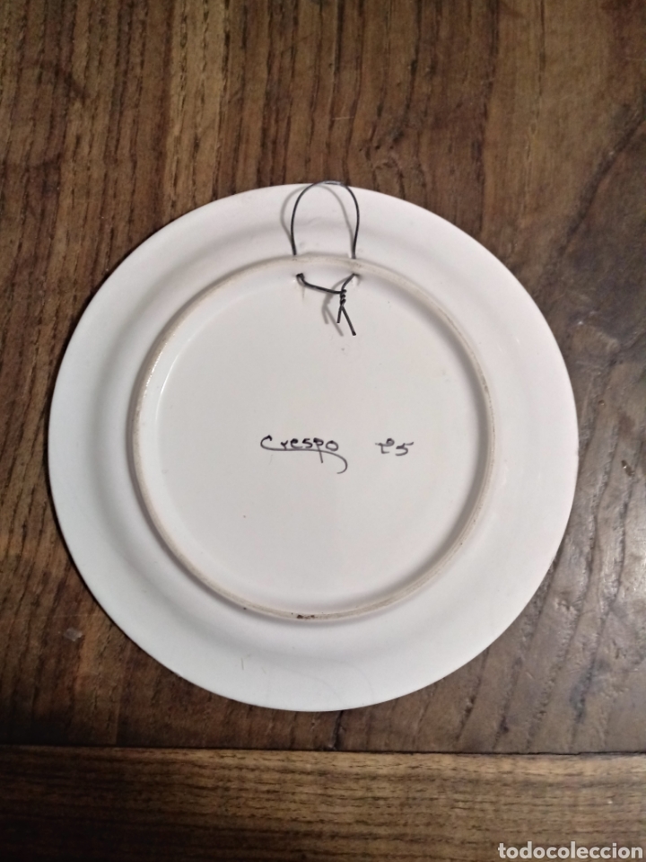 Antig&uuml;edades: Plato de ceramica crespo - Foto 3