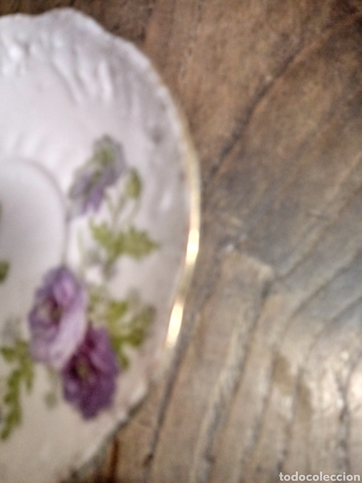 Antig&uuml;edades: Plato de porcelana de cafe - Foto 2
