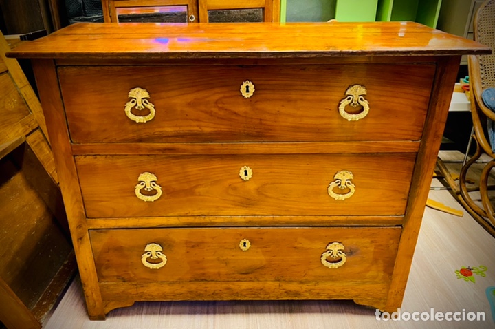 Antig&uuml;edades: C&oacute;moda antig&uuml;a de cerezo &eacute;poca Imperio - Foto 7