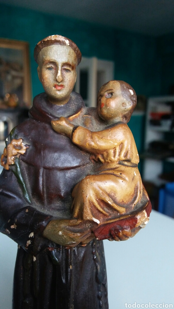 Antig&uuml;edades: S. Antonio antigua - 17 cm - Foto 6