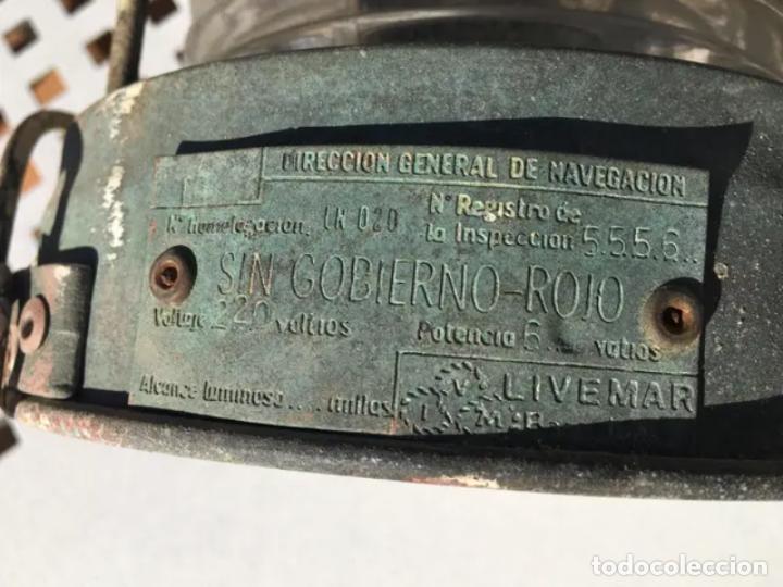 Antig&uuml;edades: Farol de barco de bronce Livemar - Foto 3