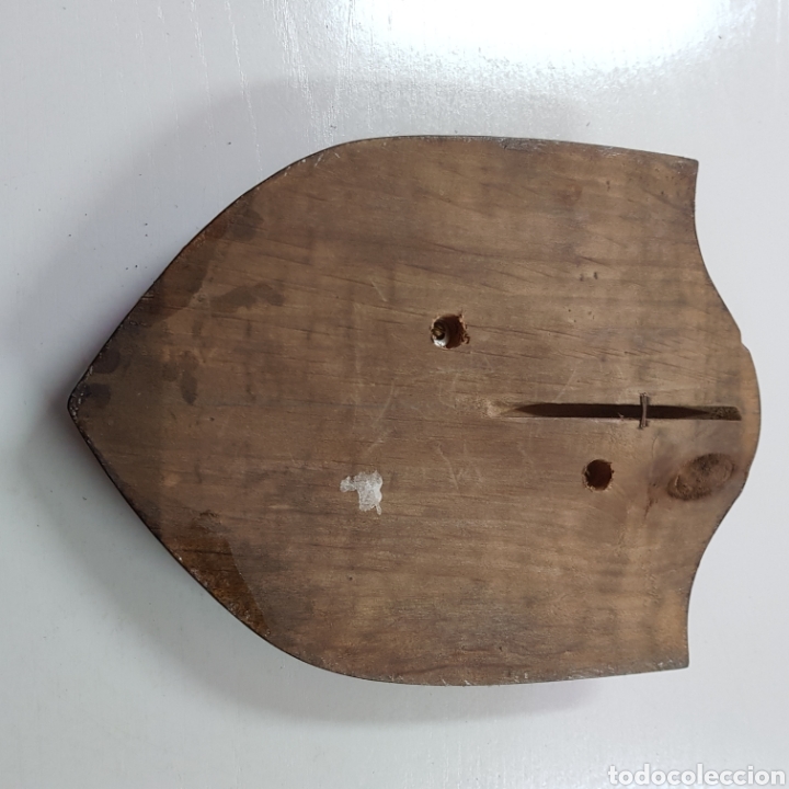 Antig&uuml;edades: METOPA DE MADERA Y BRONCE CASTRO CELTA GALICIA - Foto 2