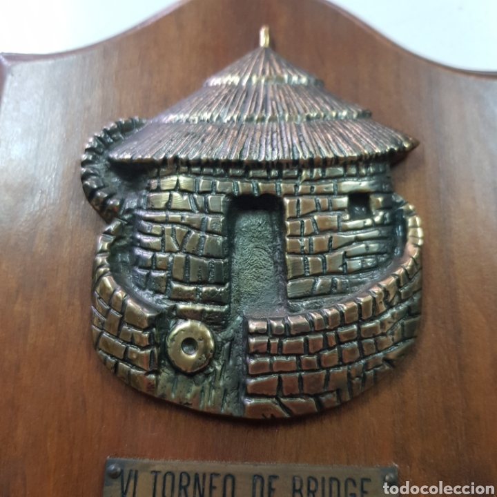 Antig&uuml;edades: METOPA DE MADERA Y BRONCE CASTRO CELTA GALICIA - Foto 3