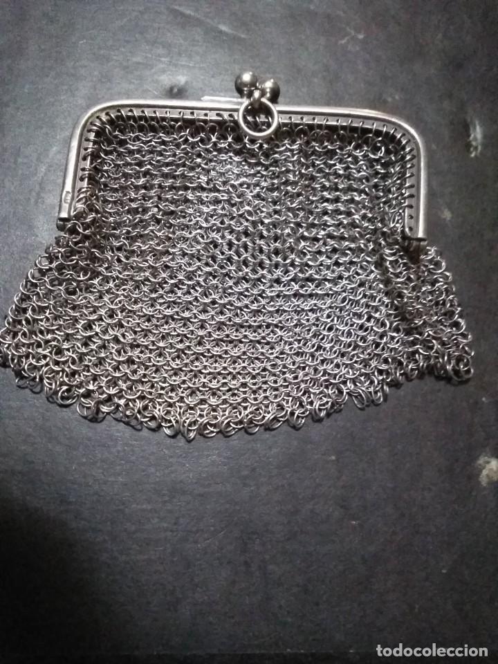Antig&uuml;edades: ANTIGUO BOLSO DE MALLA DE PLATA - Foto 2