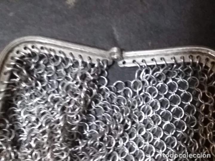 Antig&uuml;edades: ANTIGUO BOLSO DE MALLA DE PLATA - Foto 7