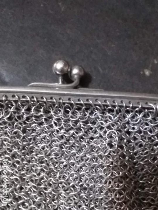 Antig&uuml;edades: ANTIGUO BOLSO DE MALLA DE PLATA - Foto 8