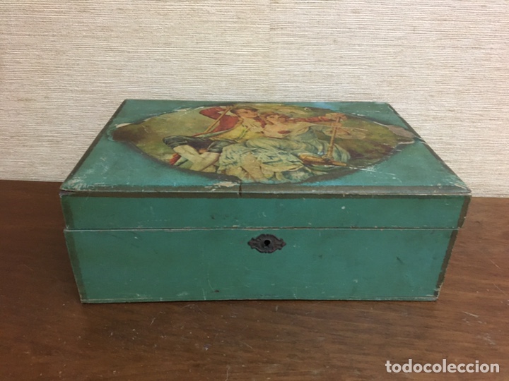 Antig&uuml;edades: Caja madera siglo XIX - Foto 1