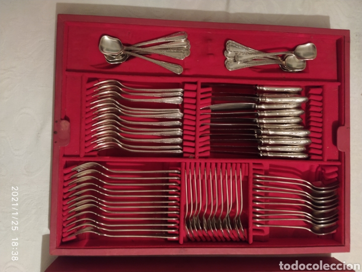 Antig&uuml;edades: Cuberter&iacute;a alpaca plateada - Foto 12