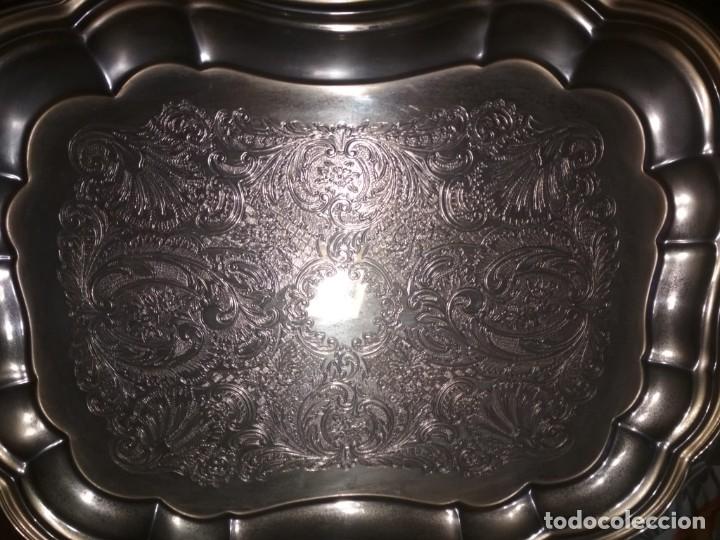 Antig&uuml;edades: BANDEJA DE ALPACA - Foto 1