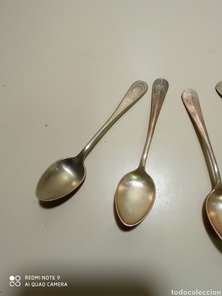 Antig&uuml;edades: Cuatro antiguas cucharas con sellos meneses. - Foto 2