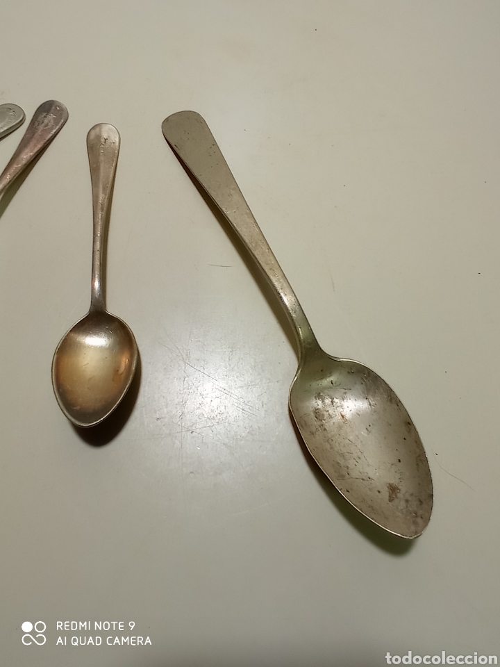 Antig&uuml;edades: Cuatro antiguas cucharas con sellos meneses. - Foto 4