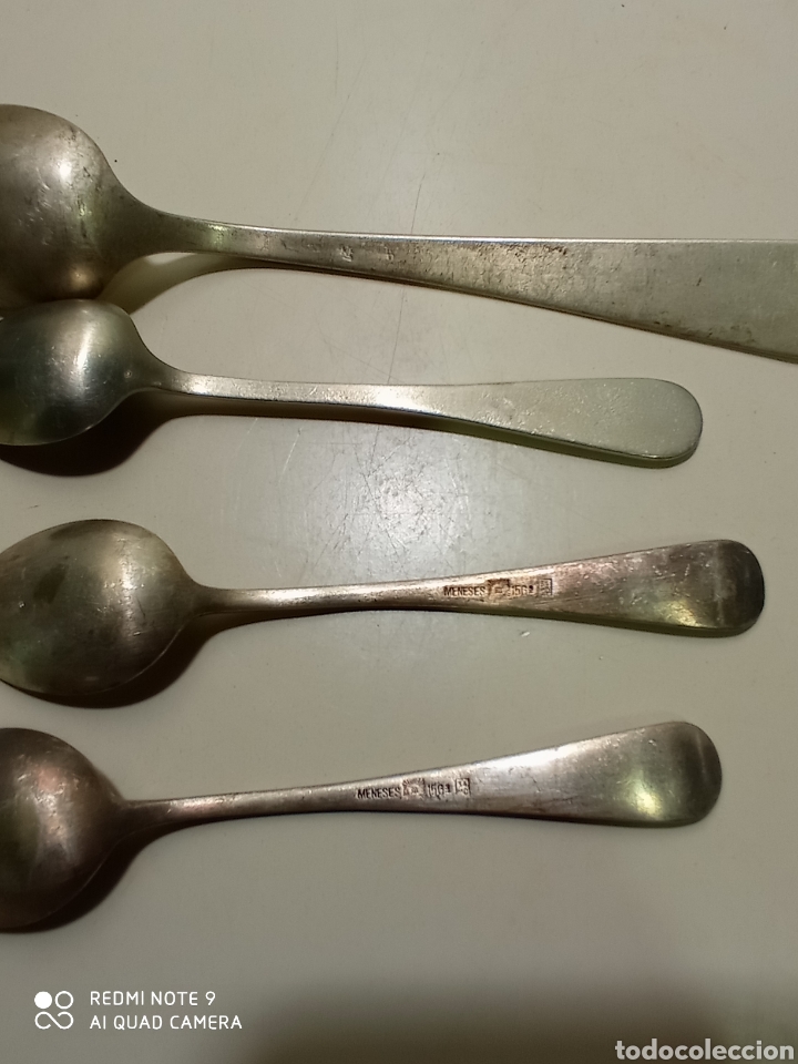 Antig&uuml;edades: Cuatro antiguas cucharas con sellos meneses. - Foto 5