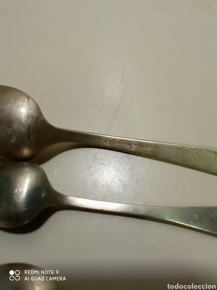 Antig&uuml;edades: Cuatro antiguas cucharas con sellos meneses. - Foto 6