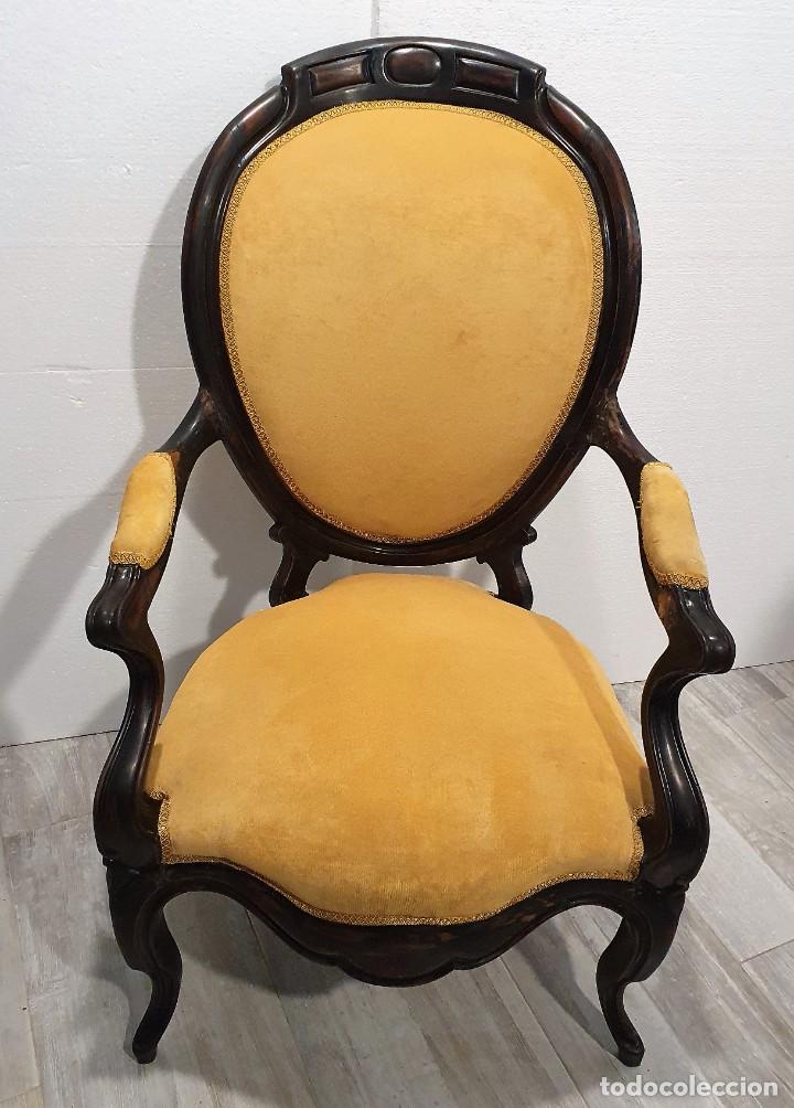 Antig&uuml;edades: SILLON EN MADERA DE CAOBA - Foto 2