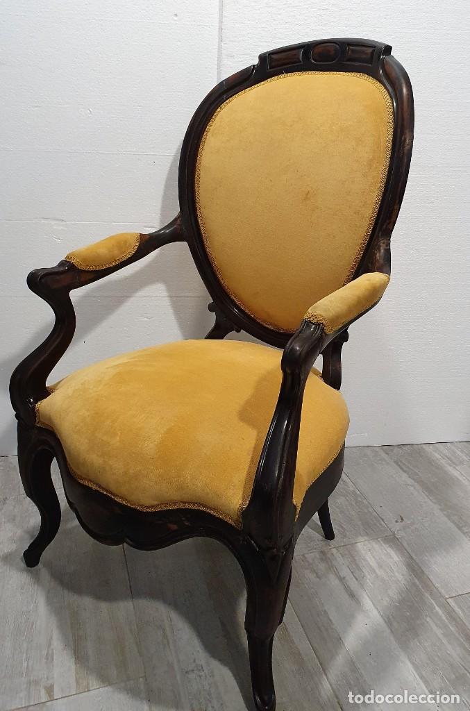 Antig&uuml;edades: SILLON EN MADERA DE CAOBA - Foto 3